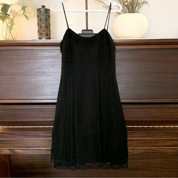ANNA SUI for Anthropologie, 90's Style, Black Silk Dress, Size 6 - Picture 1 of 9